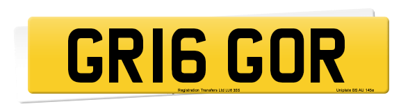 Registration number GR16 GOR